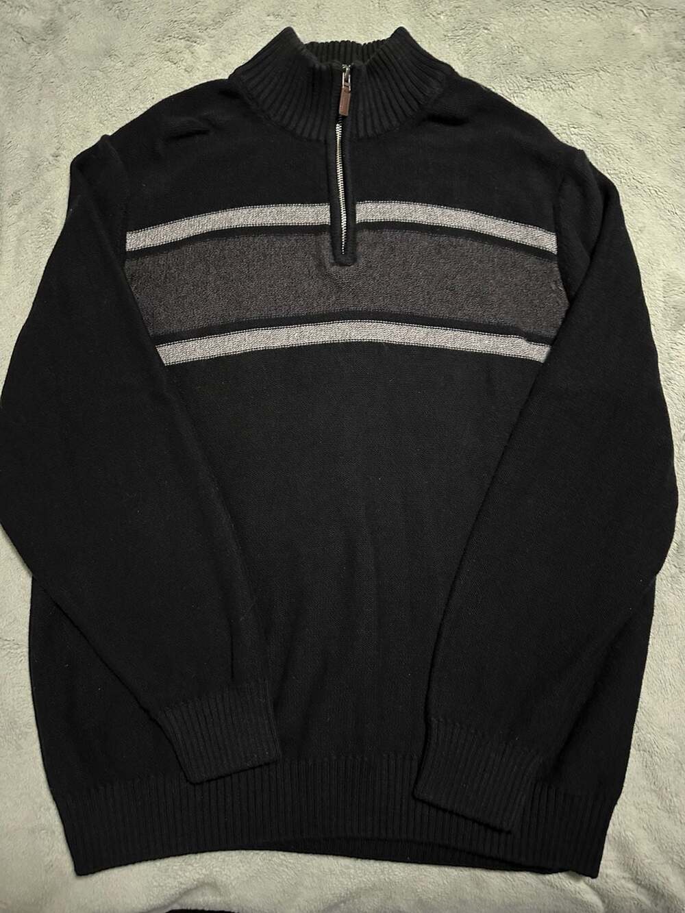 Dockers Men's 100% Cotton Quarter-Zip Mock Neck Pullover Sweater, XL
